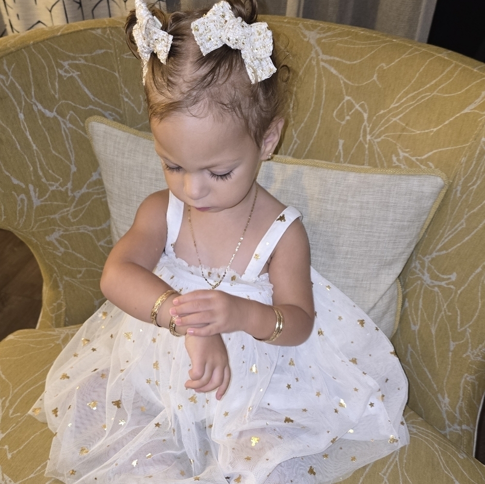 GAP White and Gold Kids Sandals